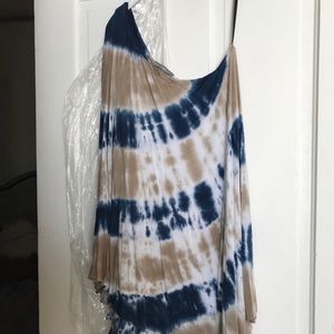 Lovappella tie dye off the shoulder dress